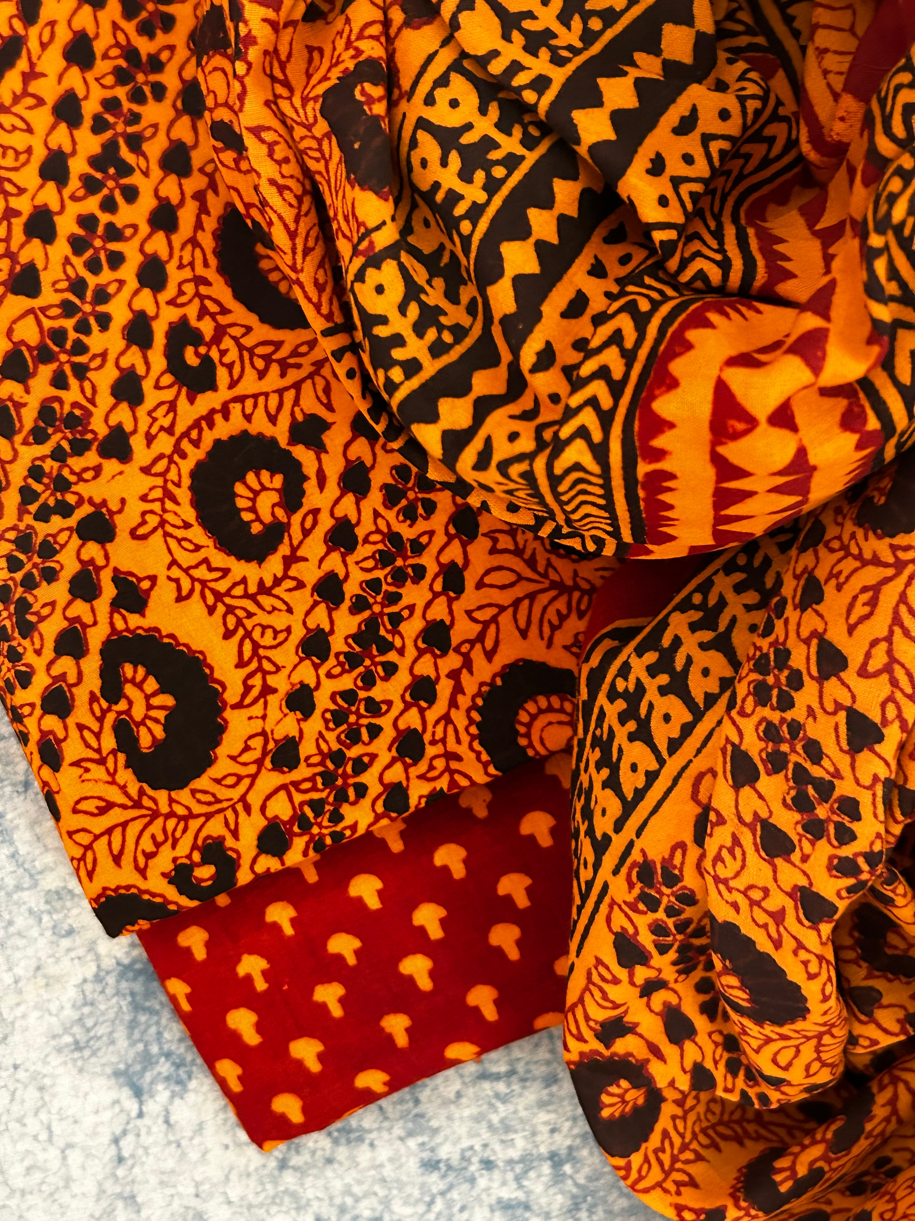 Natural Dyed Bagh Block Print Cotton Suit
