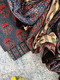 Natural Dyes Handblock Ajrakh Cotton Suit