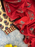 Natural Dyes Handblock Ajrakh Cotton Suit
