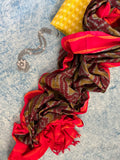 Handwoven Double Ikat Kurta Telia Dupatta Set