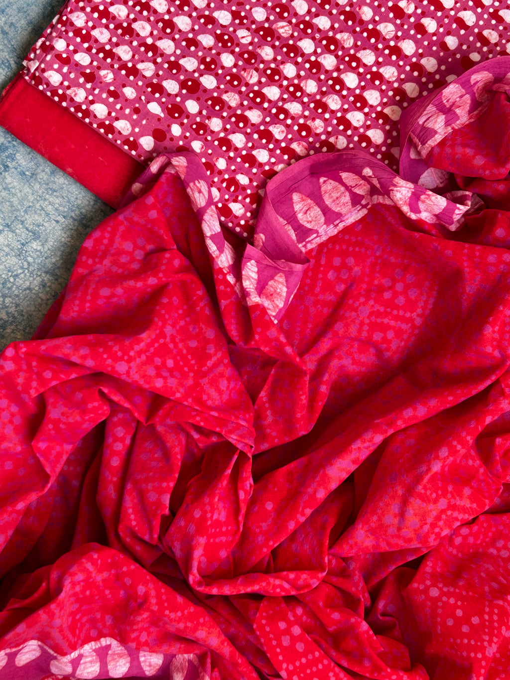 Handblock Batik Cotton Suit