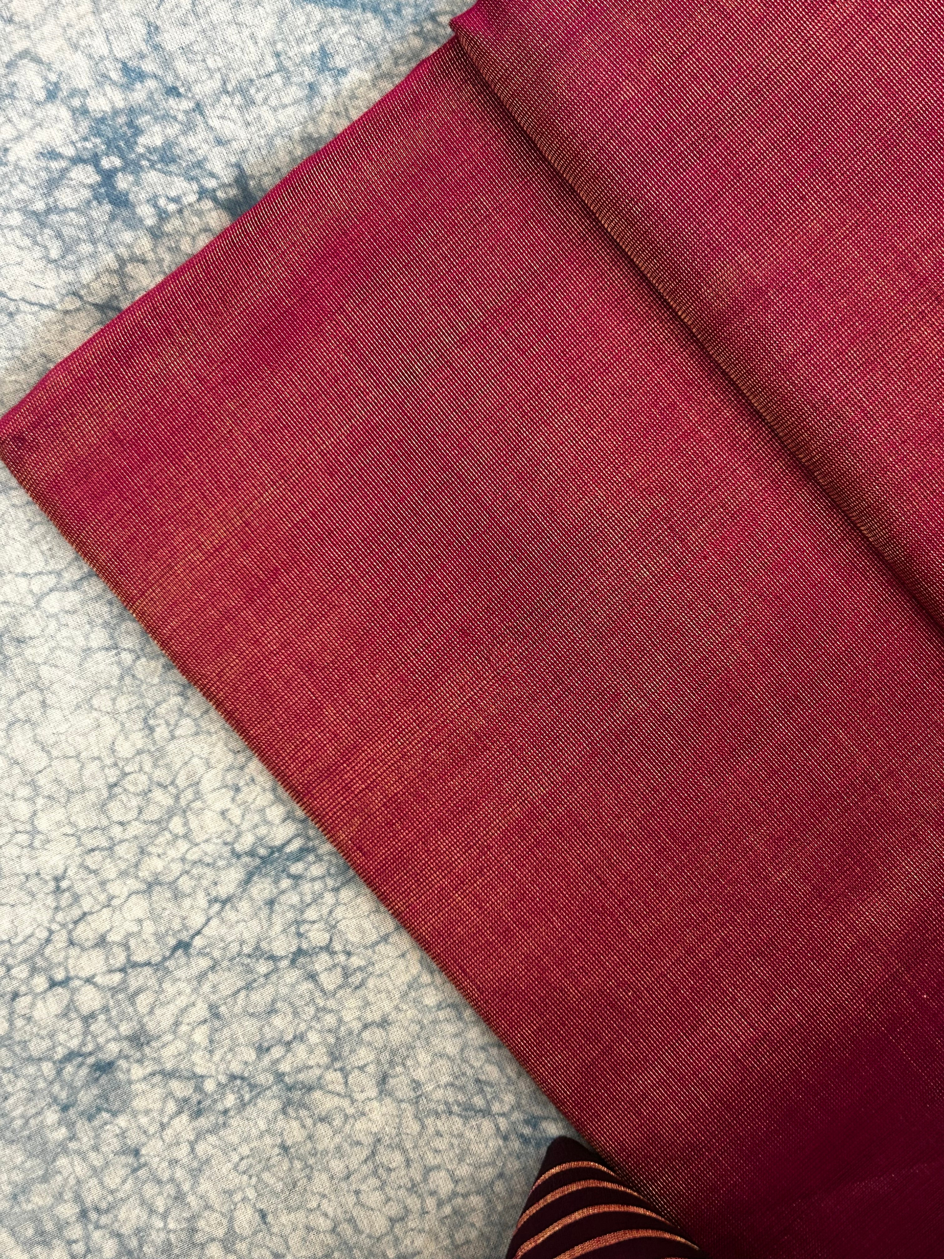 Handwoven Maheshwari tissue Kurta Dupatta Set