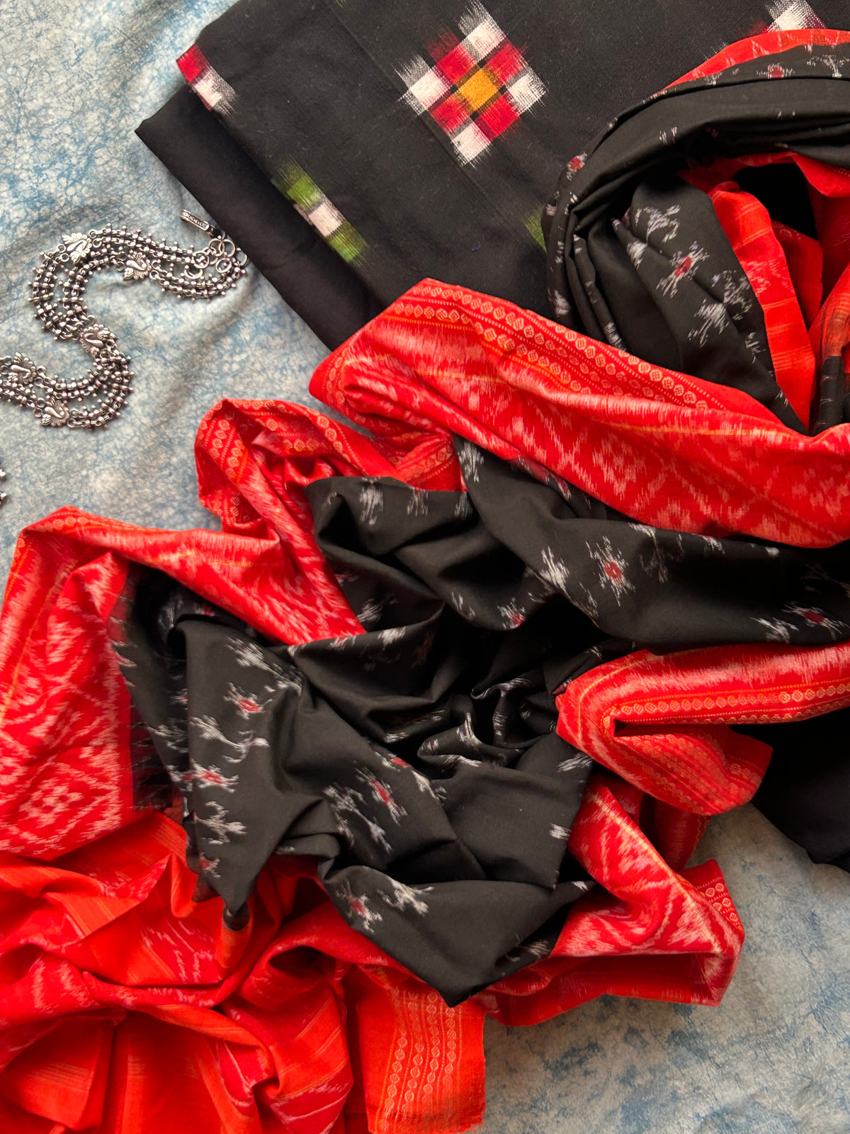 Sindoori - Handwoven Ikath Kurta Dupatta Set