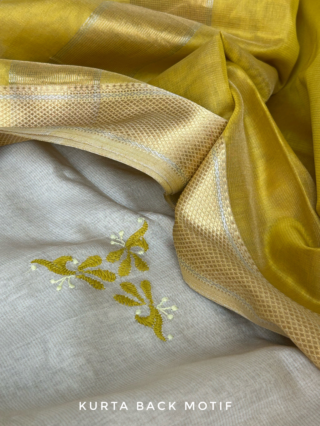 Handwoven Chikankari Work Maheshwari Set