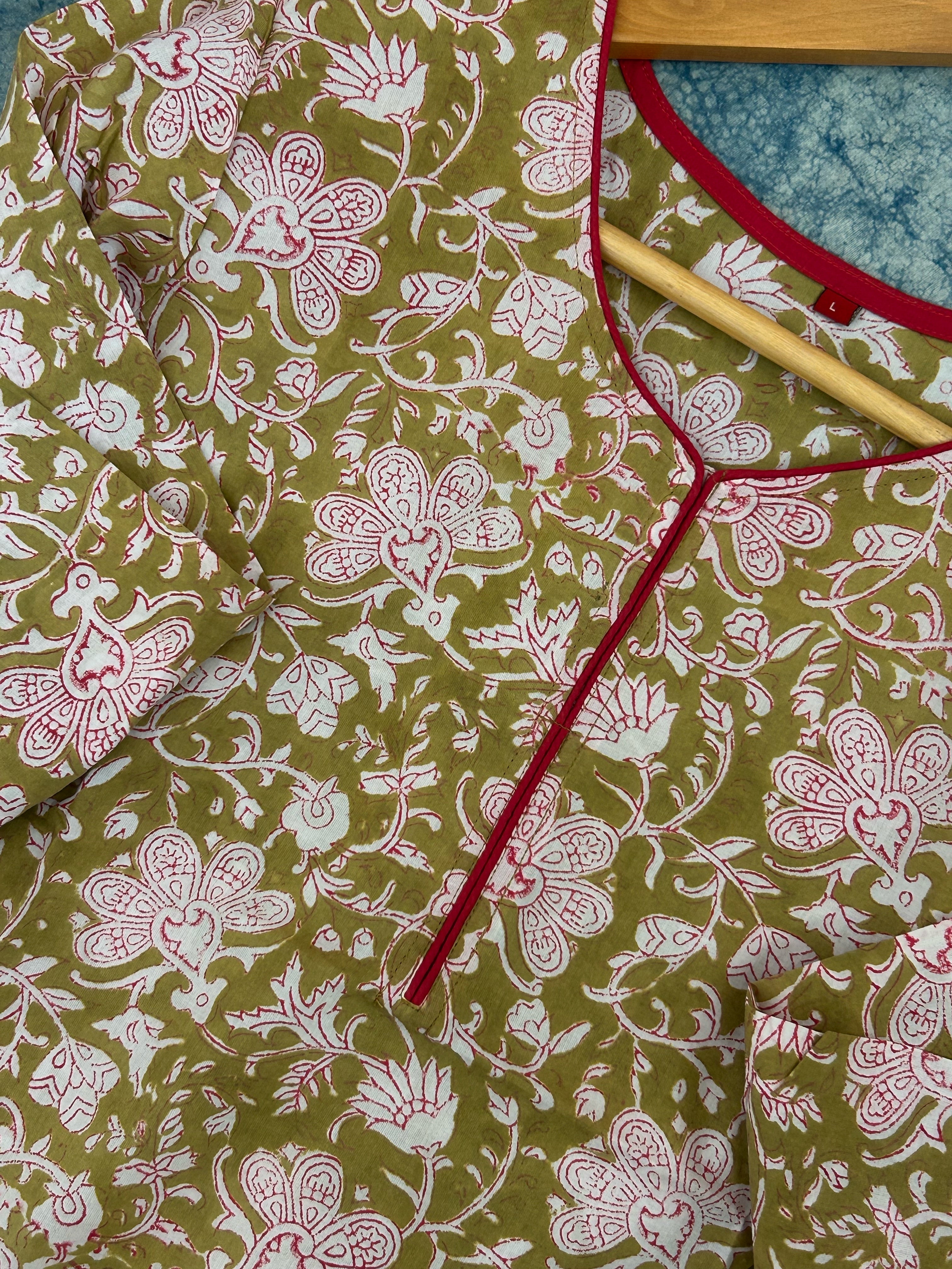 Handblock Cotton Kurta