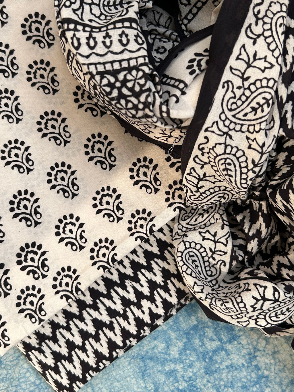 Natural Dyed Bagh Block Print Cotton Suit