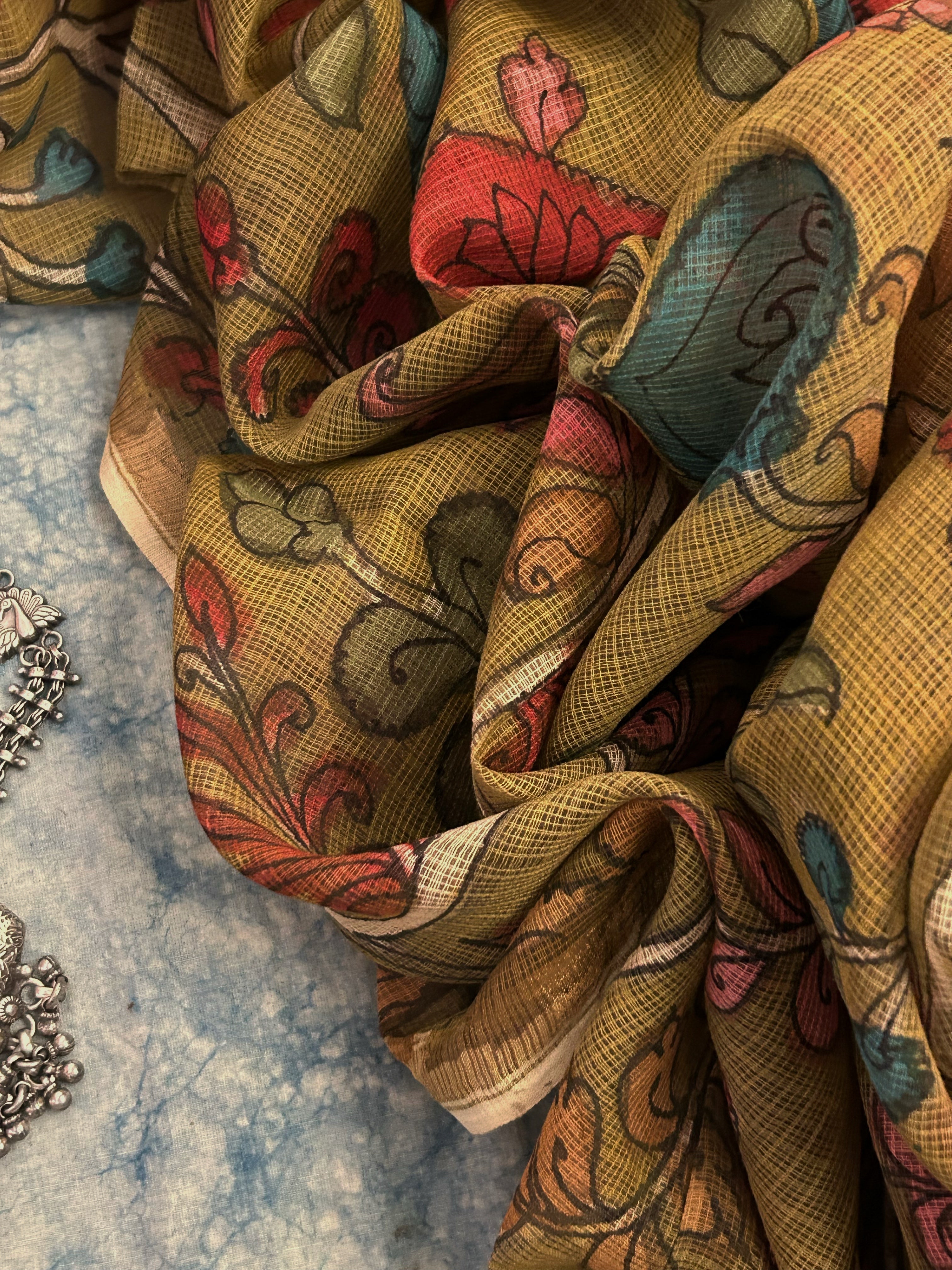 Handwoven Handpainted Kalamkari Set