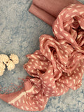 Handcrafted Linen Kurta Dupatta Set - Blush Pink