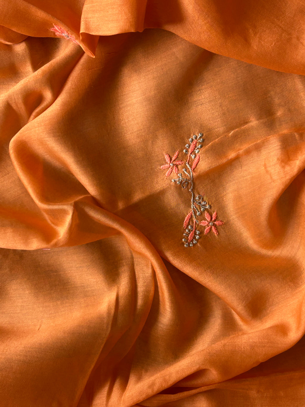 Marichika - Handwoven Chikankari Work Maheshwari Set