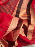 Handwoven Maheshwari Kurta Dupatta Set - Red