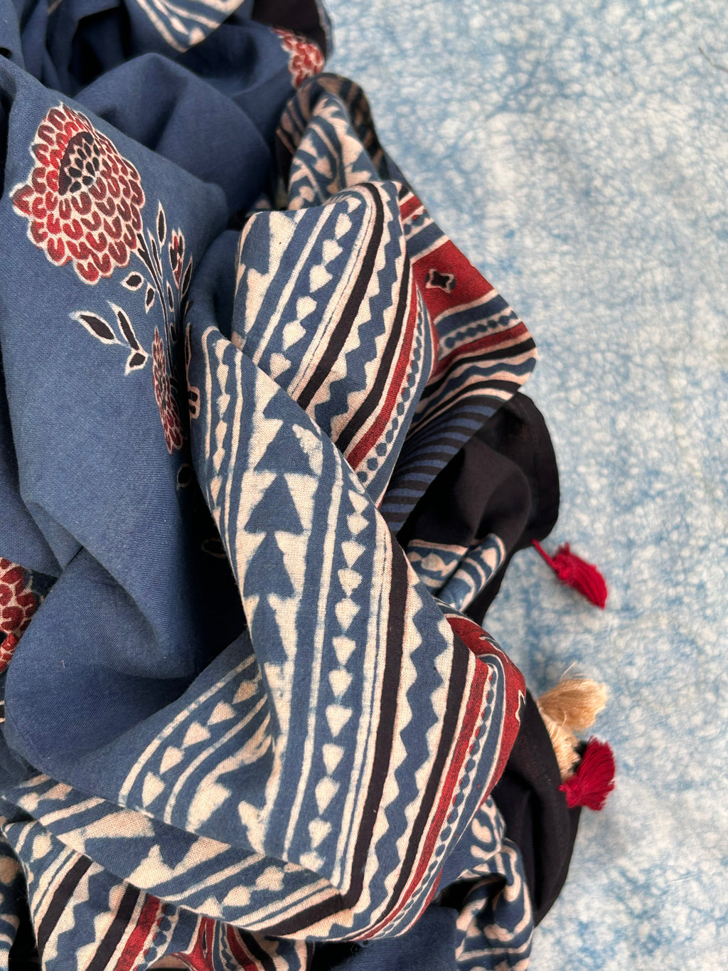 Natural Dyes Handblock Ajrakh Cotton Suit