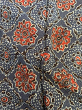 Handblock Printed Ajrakh Cotton - Indigo (2.4m)