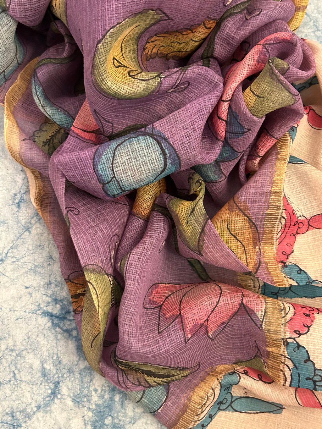 Handwoven Handpainted Kalamkari Set