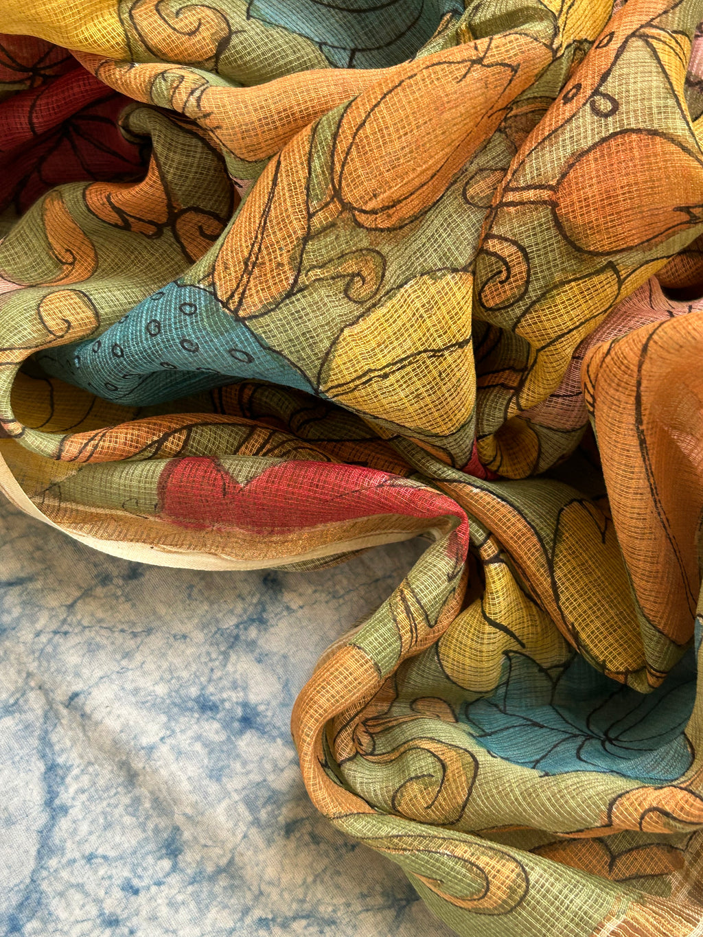 Handwoven Handpainted Kalamkari Set