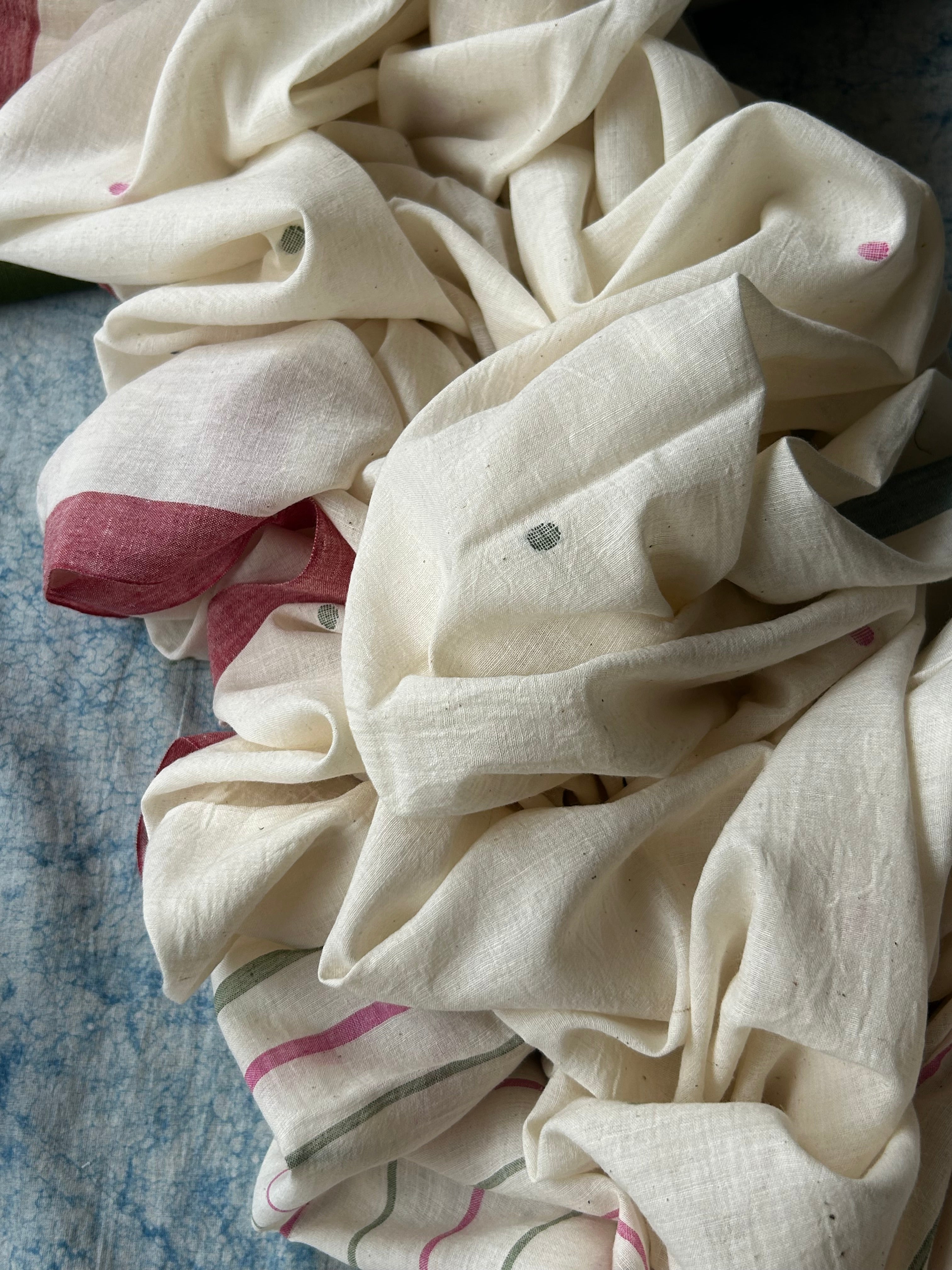 Mallika - Handwoven Bengal Jamdani Kurta Dupatta set