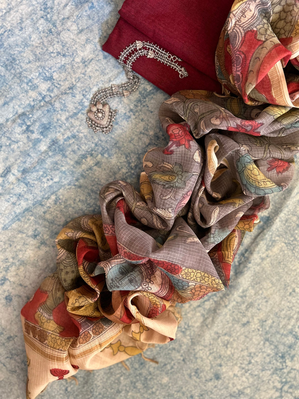 Handwoven Handcrafted Kalamkari Set (to be shipped post 30 aug)