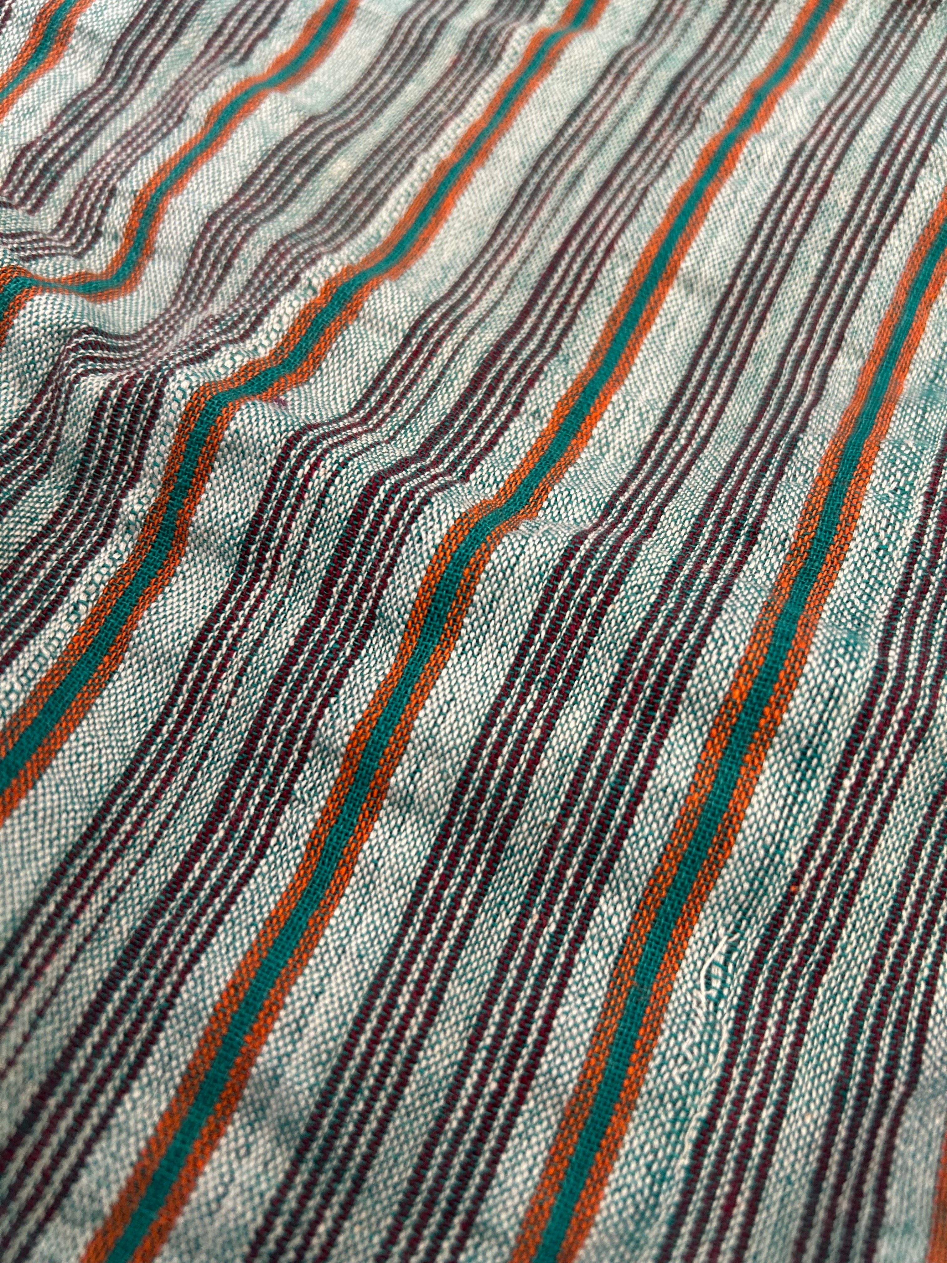 Handspun Handwoven Kotpad Fabric - Turquoise (1m)