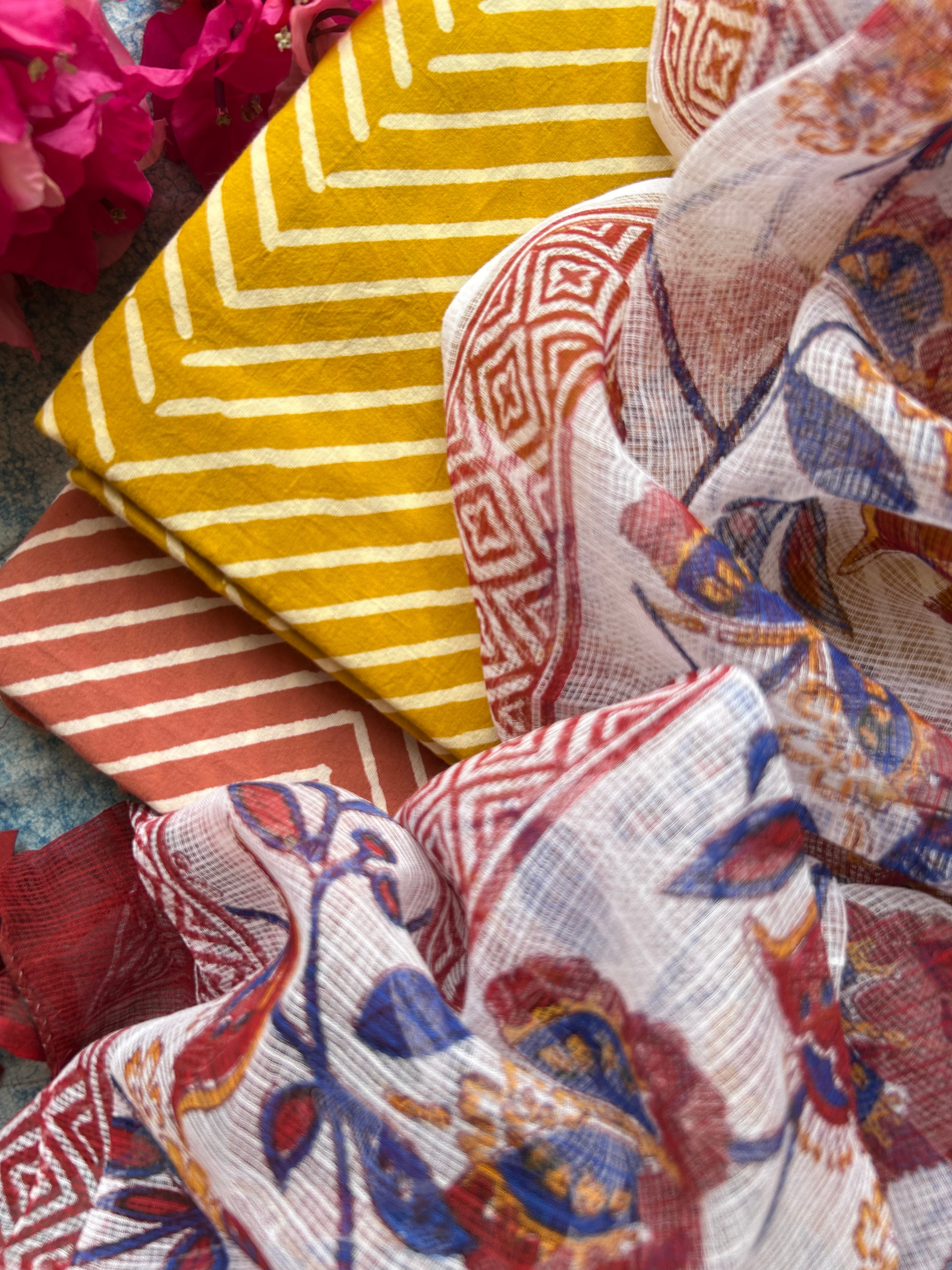 Handcrafted Cotton Kota Dupatta Suit