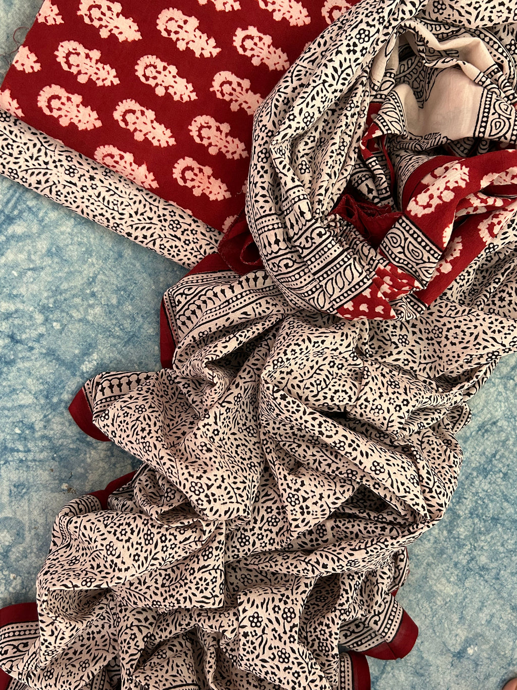 Natural Dyed Bagh Block Print Cotton Suit