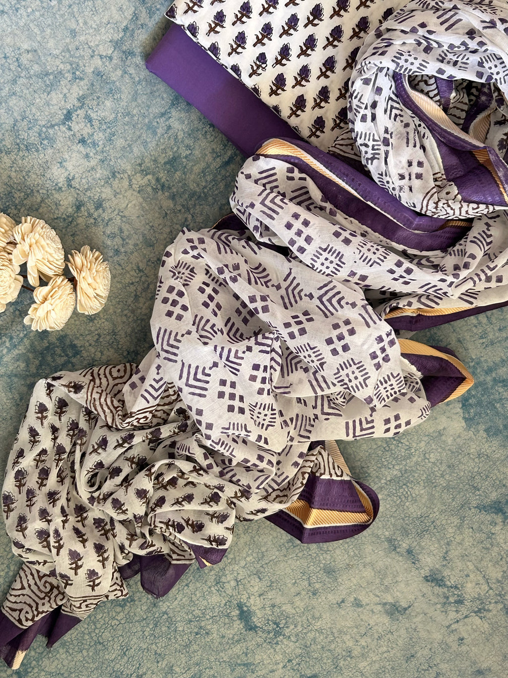 Handblock Azo-free Dye Cotton Suit Set