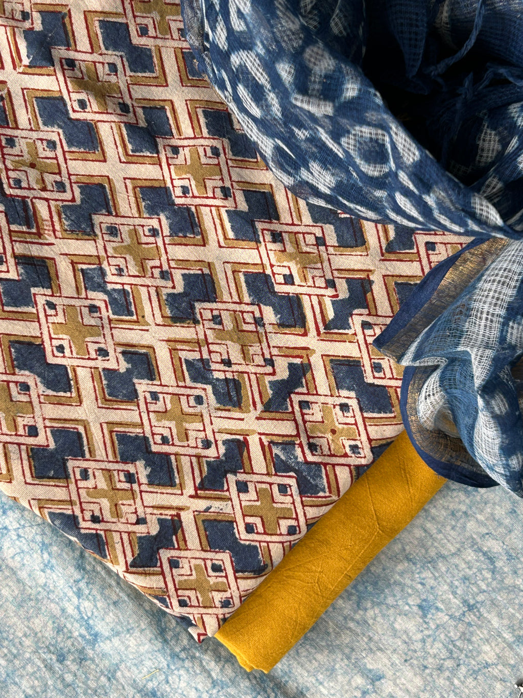 Handcrafted Cotton Kota Suit