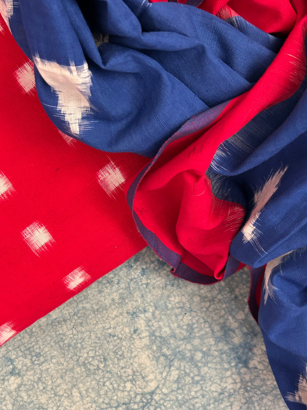 Handwoven Double Ikat Kurta Dupatta Set