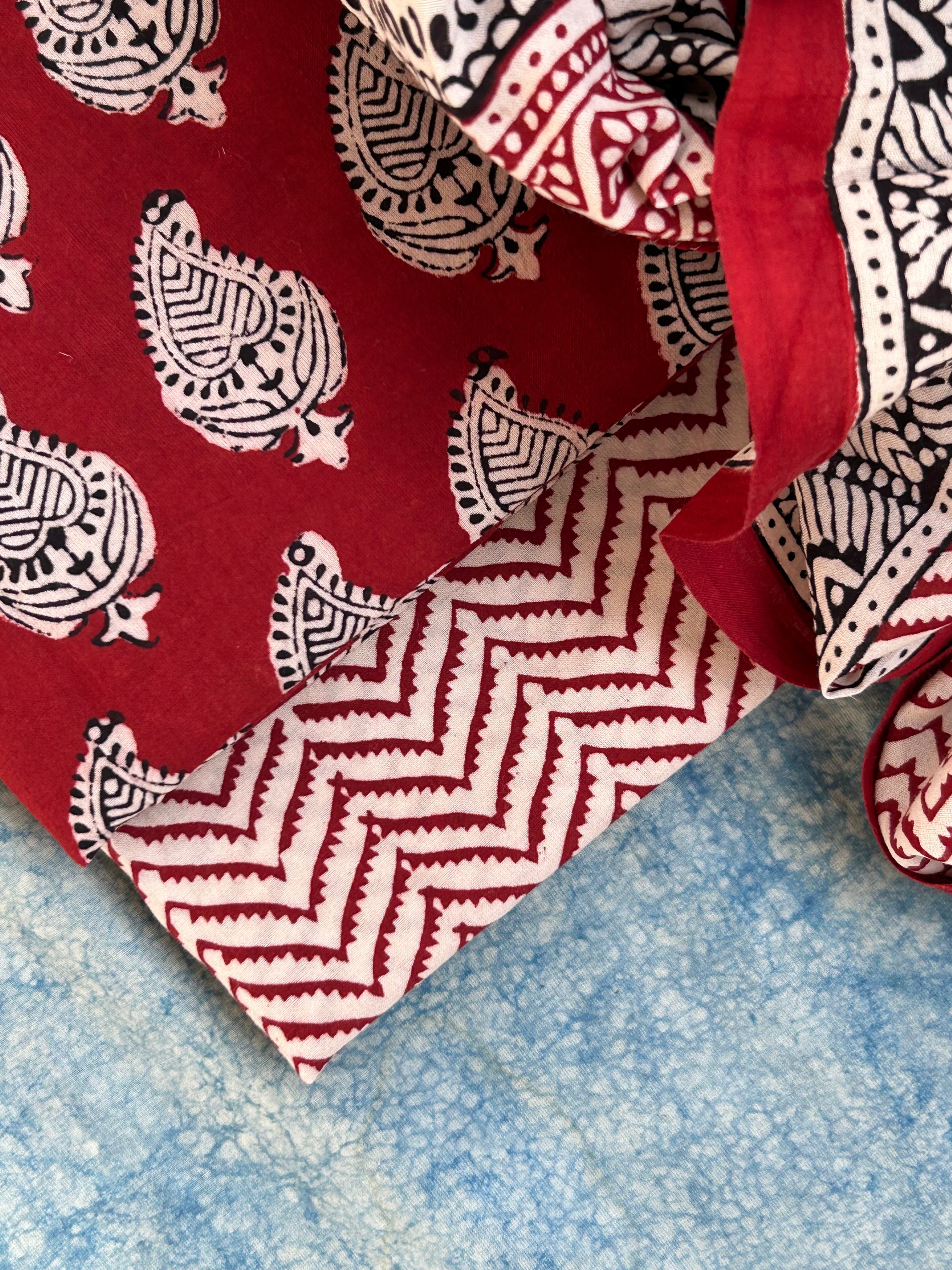 Natural Dyed Bagh Block Print Cotton Suit