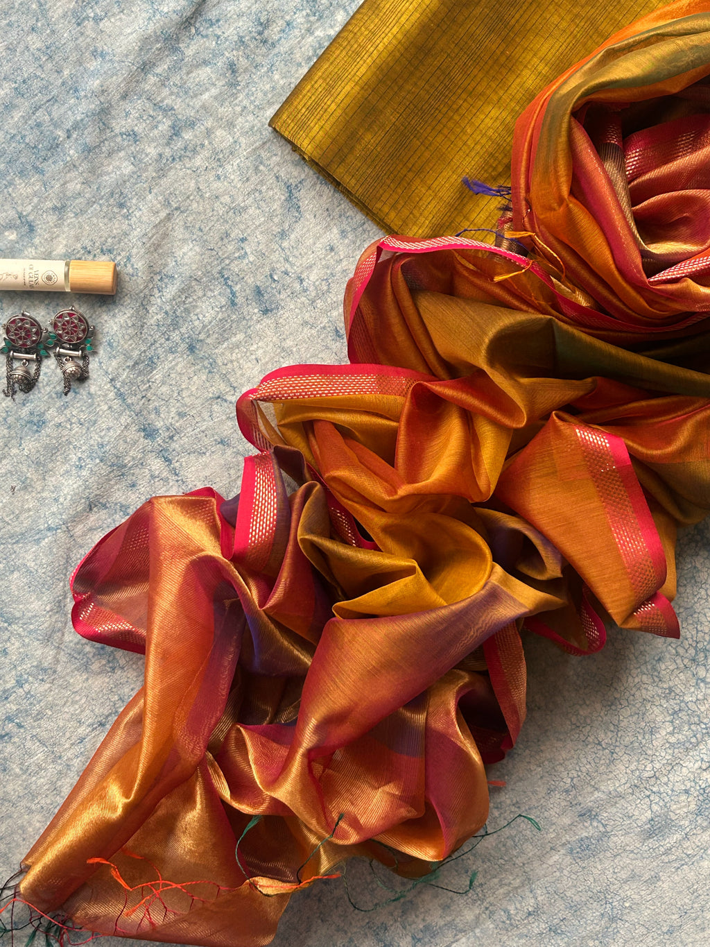 Shona - Handwoven Maheshwari Kurta Dupatta Set