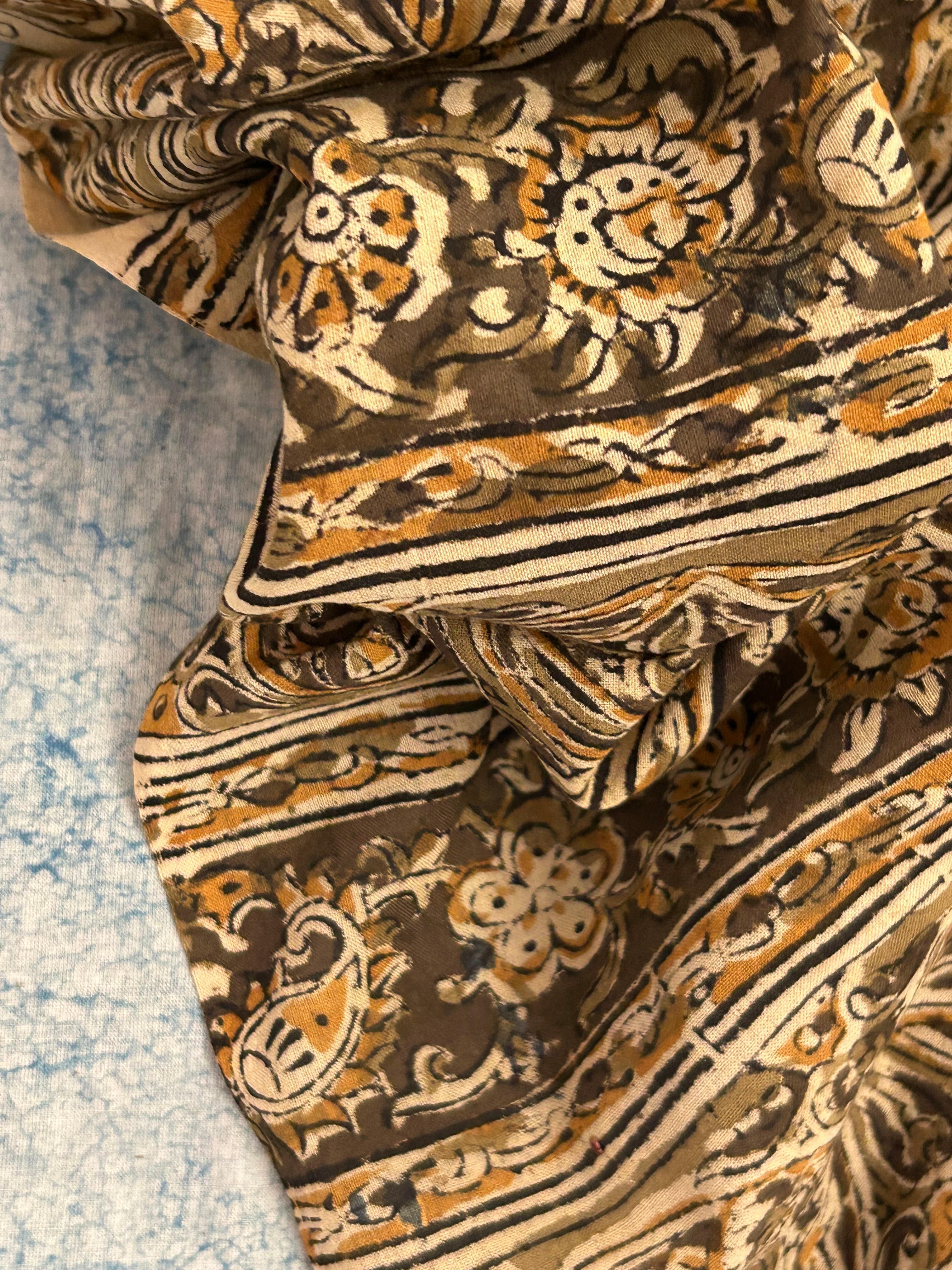 Handwoven Handcrafted Bhujodi Kala Cotton Kalamkari Kurta Dupatta Set