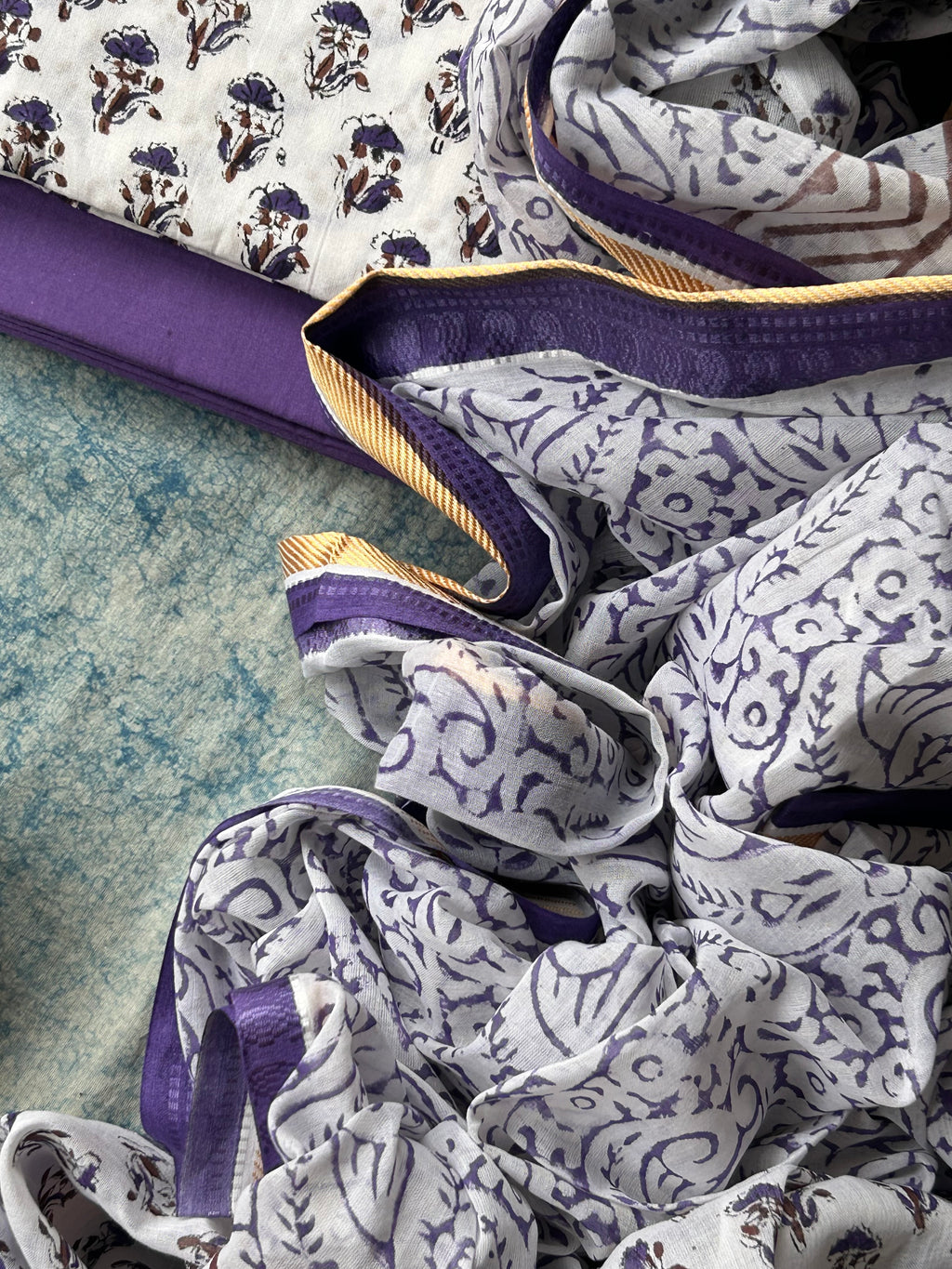 Handblock Azo-free Dye Cotton Suit Set