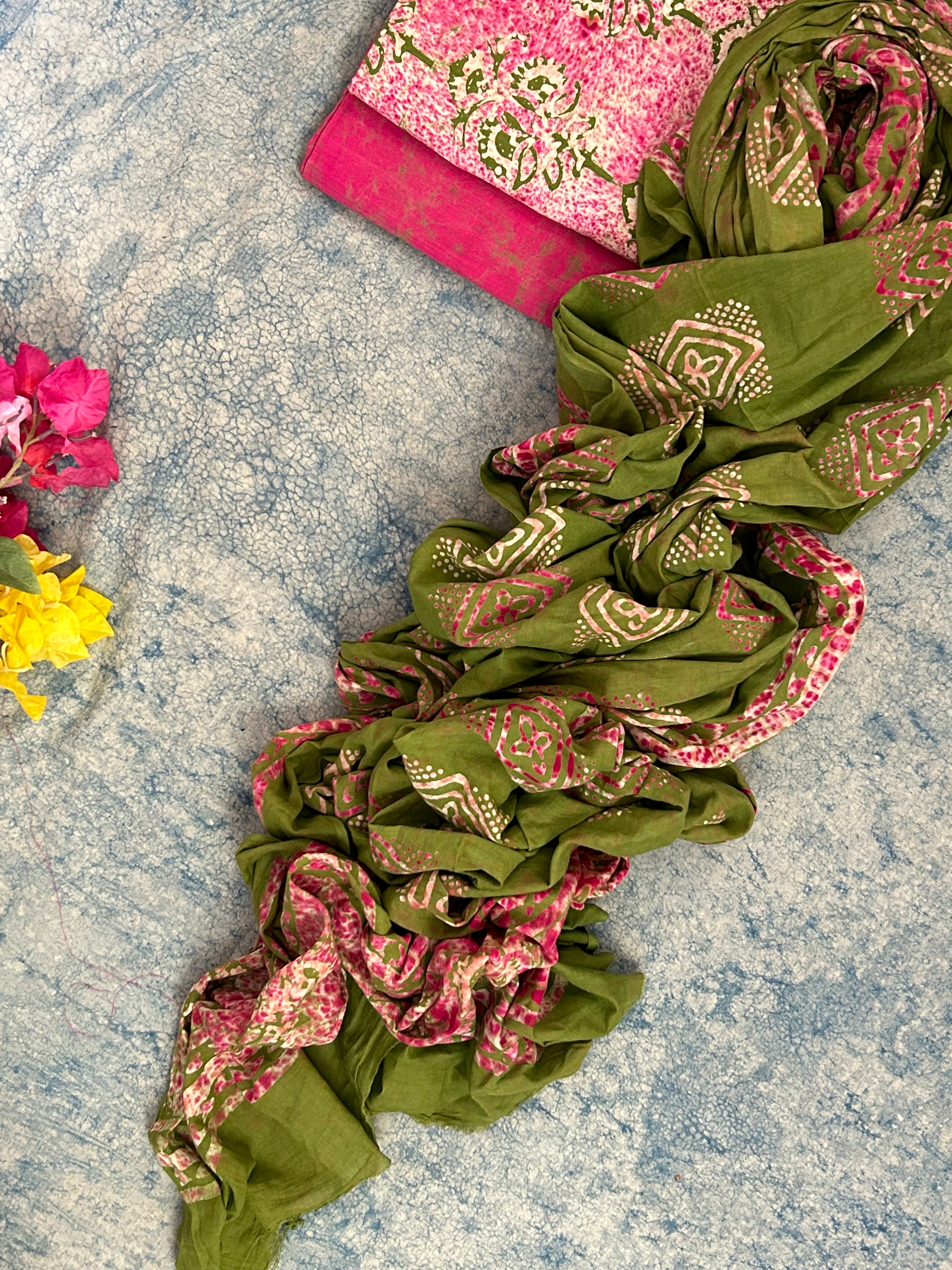 Handblock Batik Cotton Suit