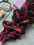 Handwoven Bhujodi Kala Cotton Set - Lavender