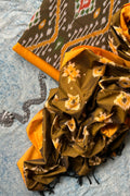 Vasudha - Handwoven Central Asian Pochampally  Ikath Kurta Dupatta Set