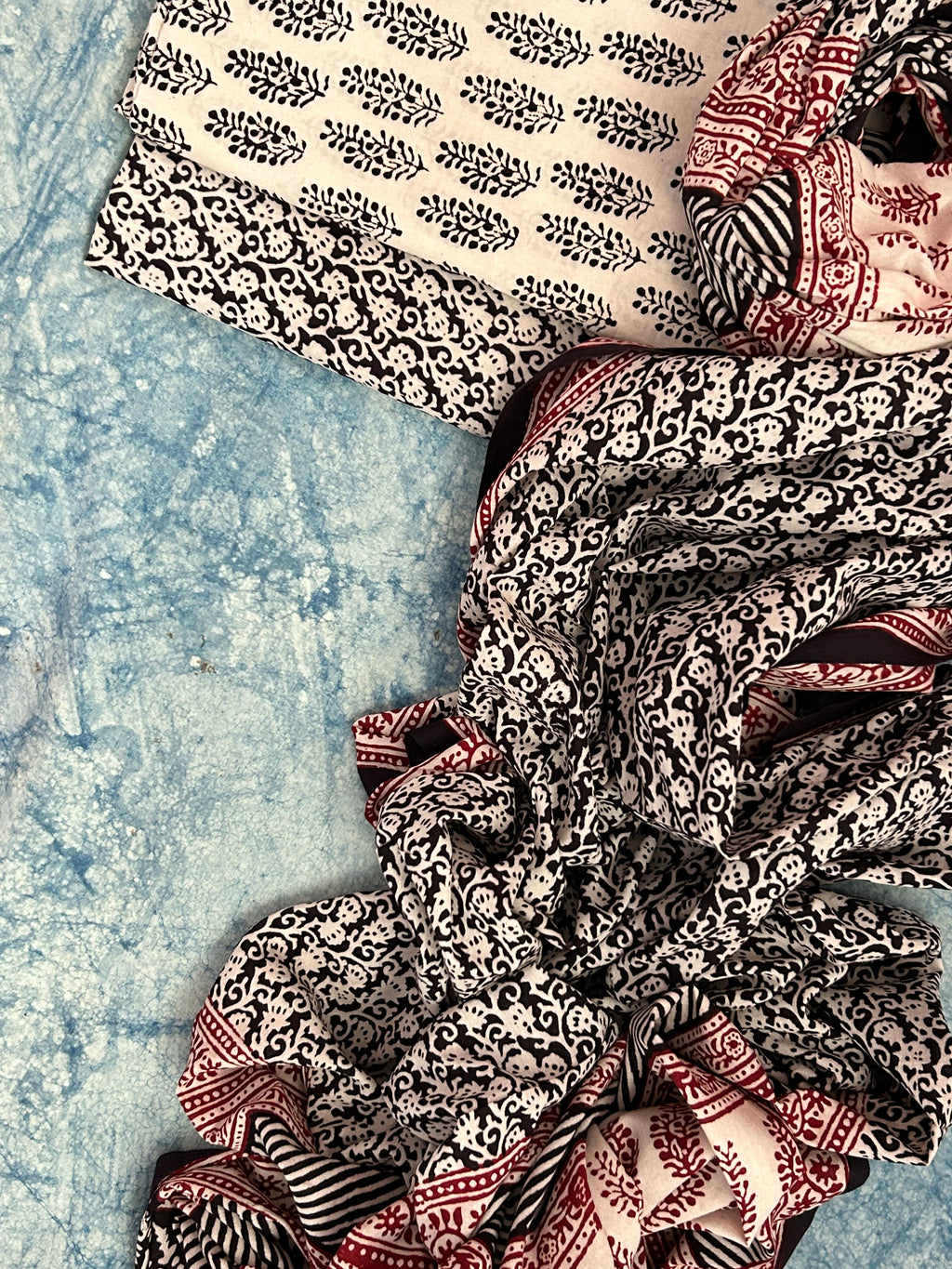 Natural Dyed Bagh Block Print Cotton Suit