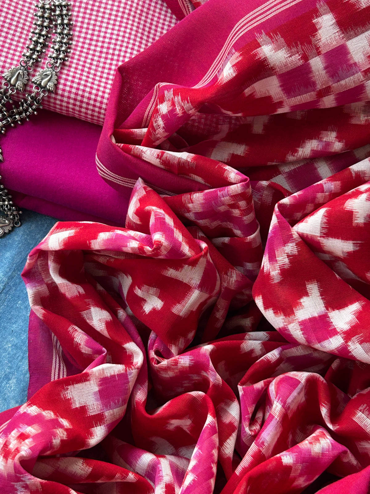 Gulabee - Handwoven Ikath Kurta Dupatta Set