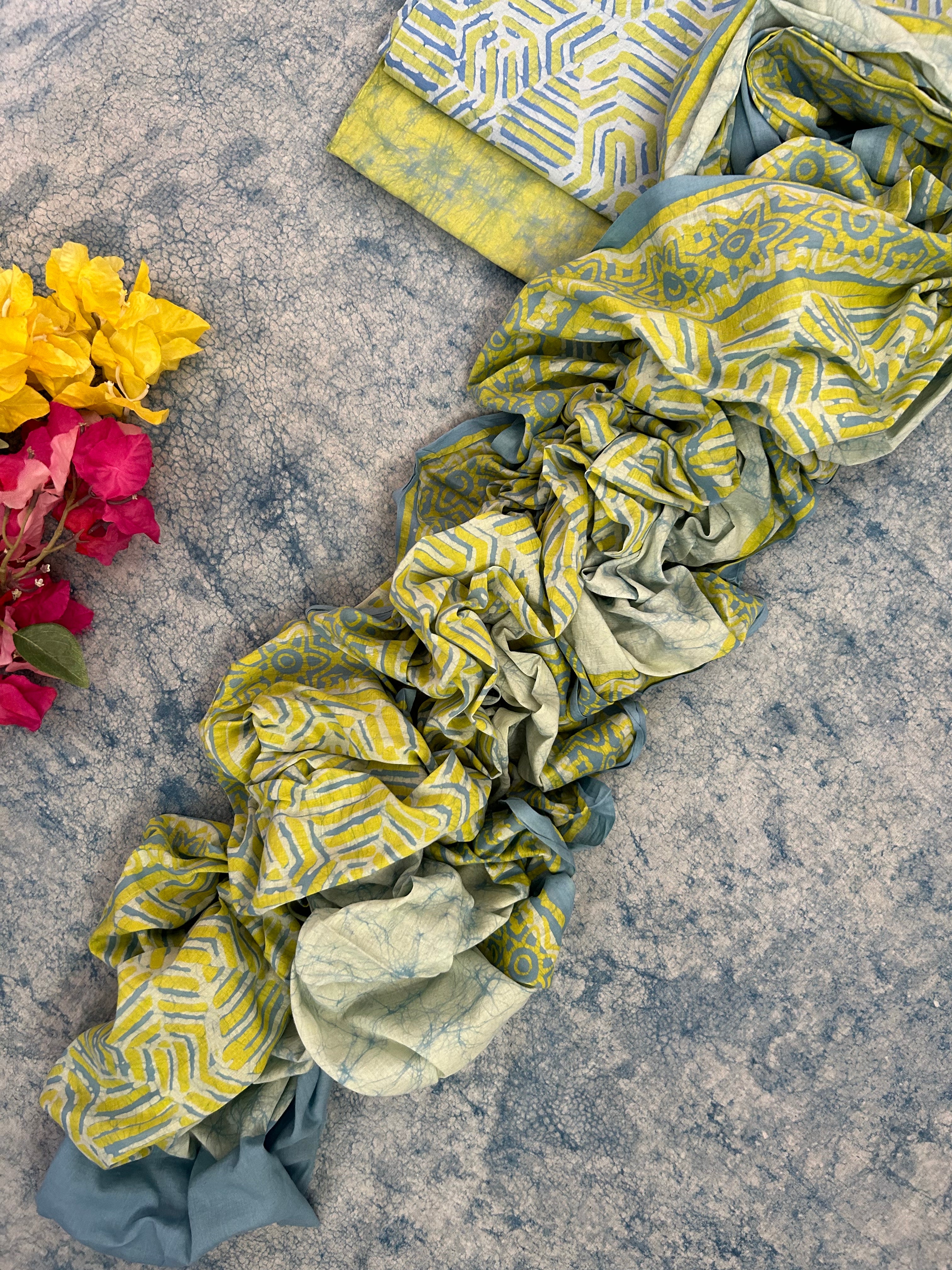 Handblock Batik Cotton Suit