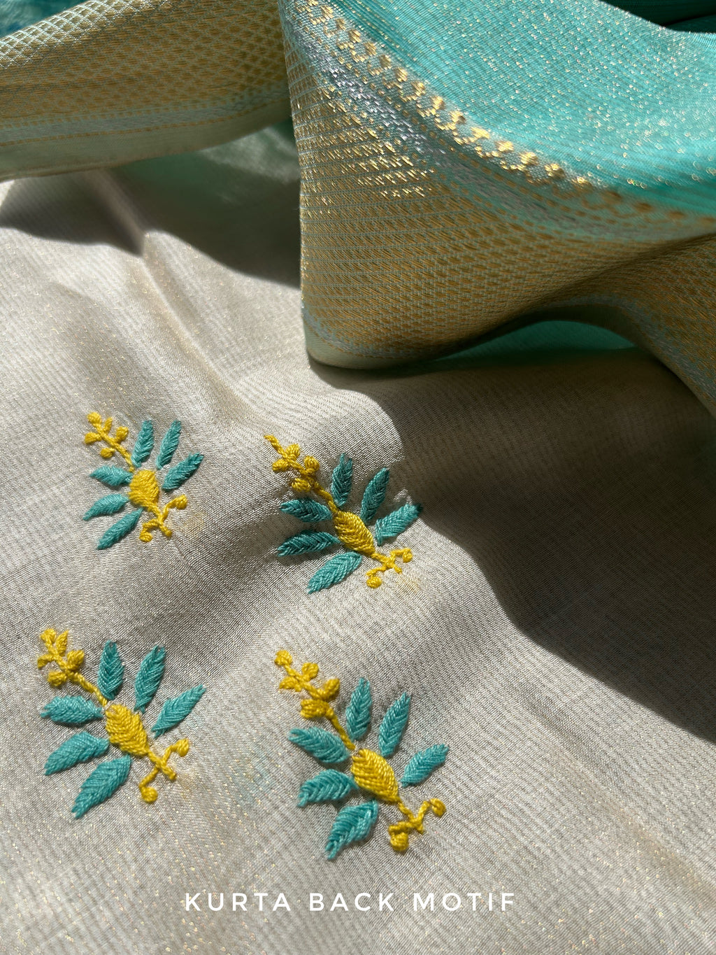 Handwoven Chikankari Work Maheshwari Set