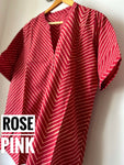 Handblock Cotton Anti Fit Shirt - Rose Pink