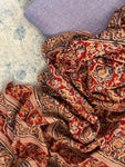 Handwoven Handcrafted Ikath Kalamkari Kurta Dupatta Set