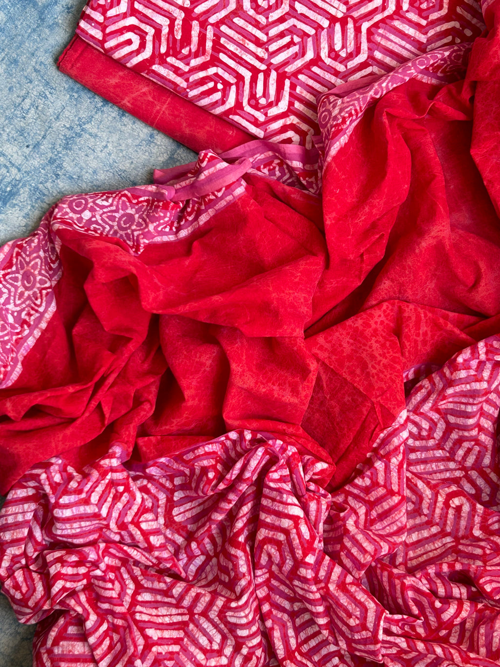 Handblock Batik Cotton Suit