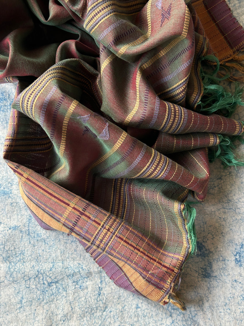 Kadambari - Handwoven Telangana Cotton and Bhujodi Dupatta Set