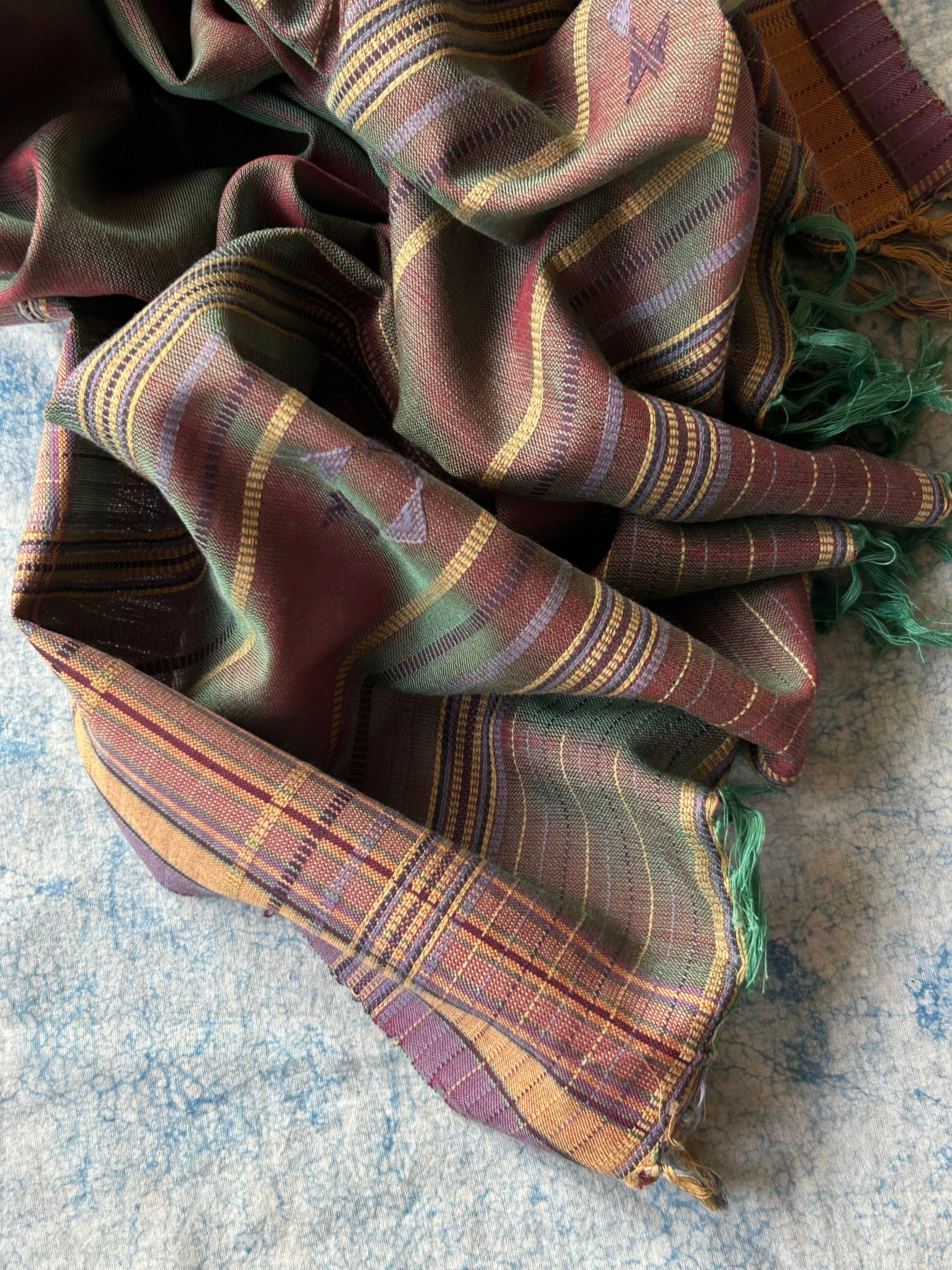 Kadambari - Handwoven Telangana Cotton and Bhujodi Dupatta Set
