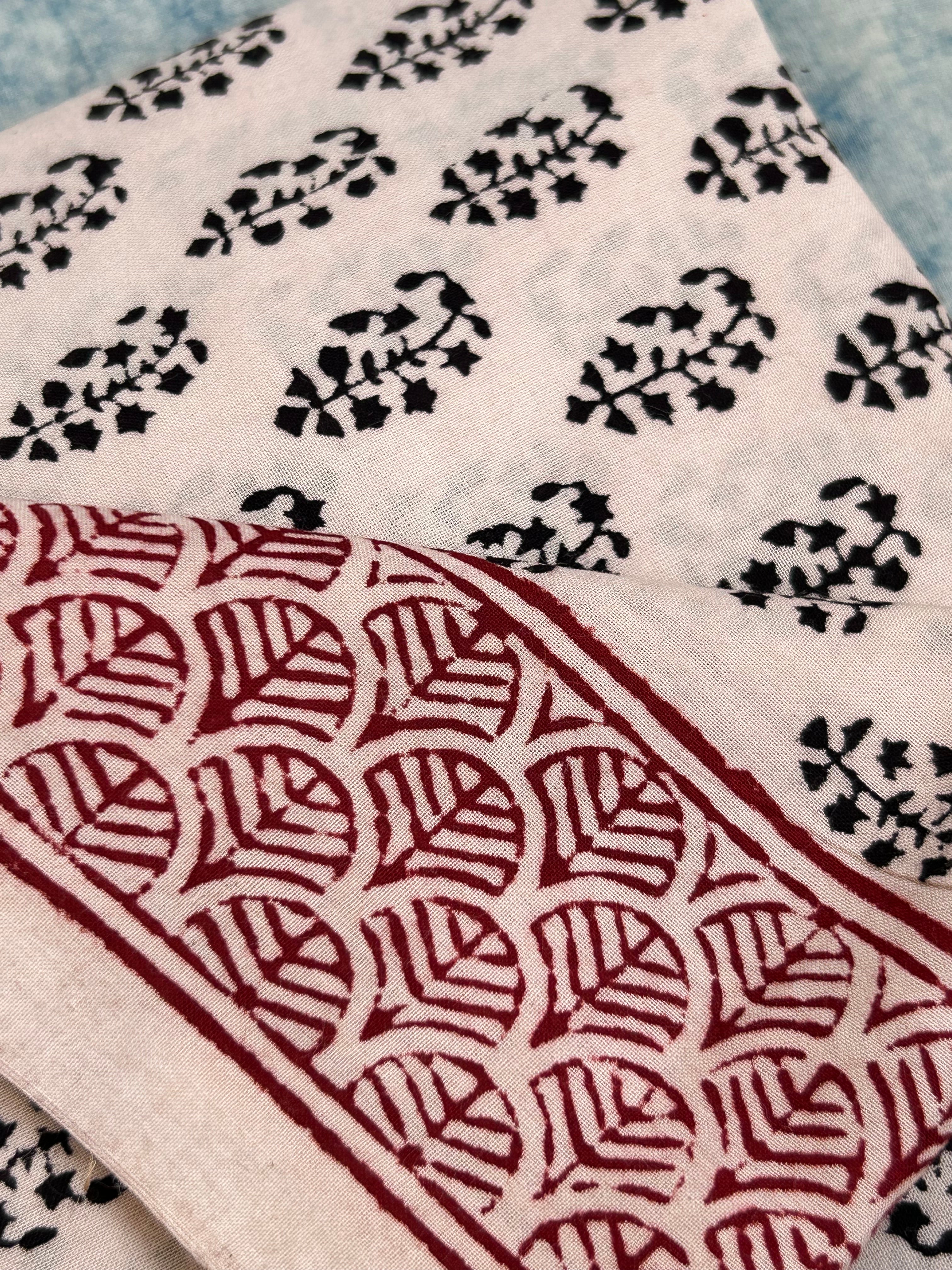 Natural Dyed Bagh Block Print Cotton Suit