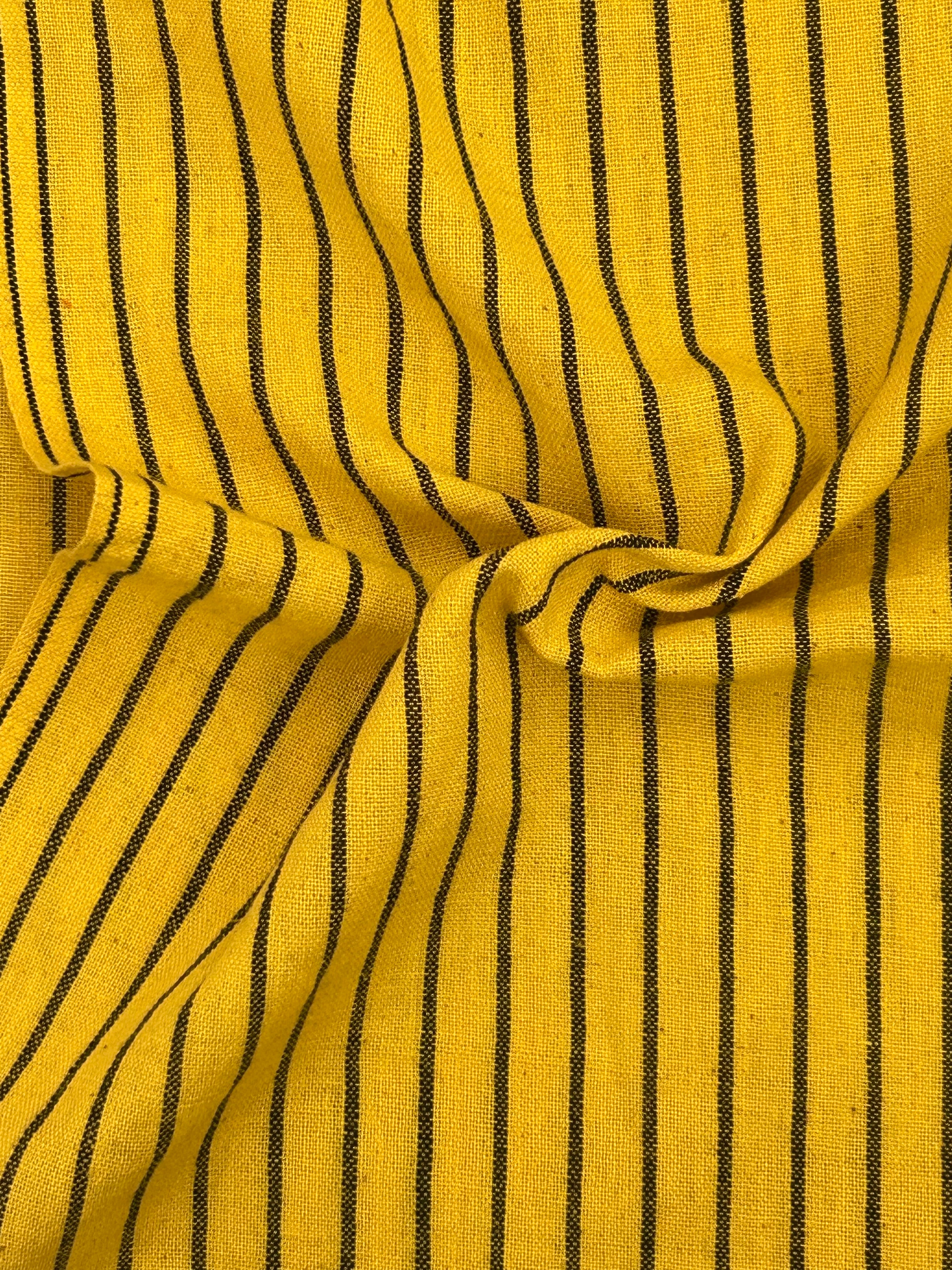 Handspun Handwoven Kotpad Suit Set - Yellow and Brown Red