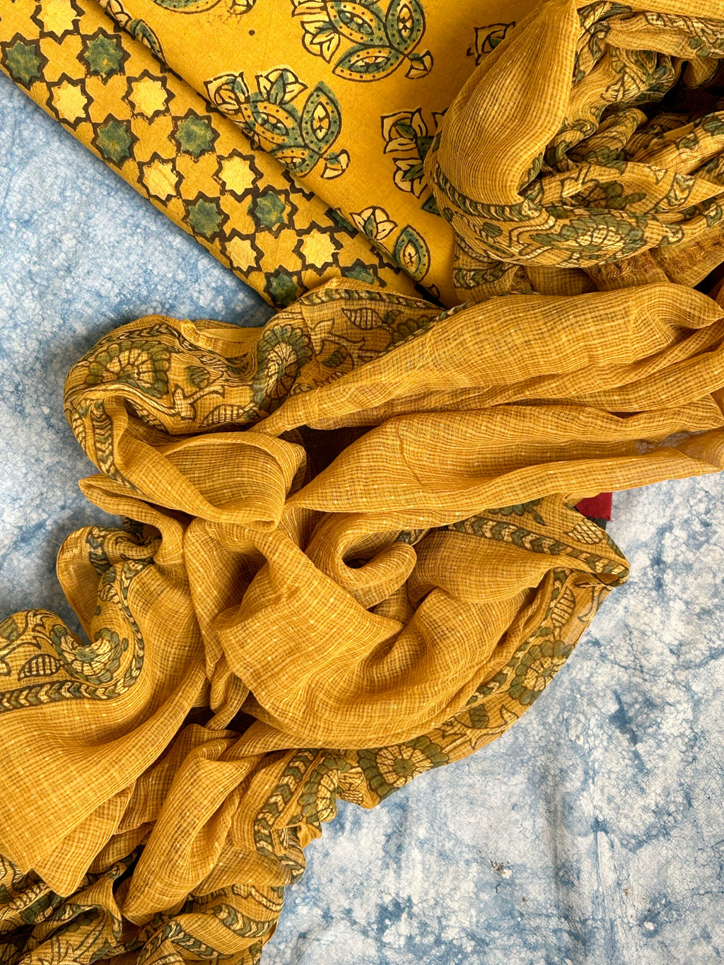 Natural Dyes Handcrafted Ajrakh Kota Suit