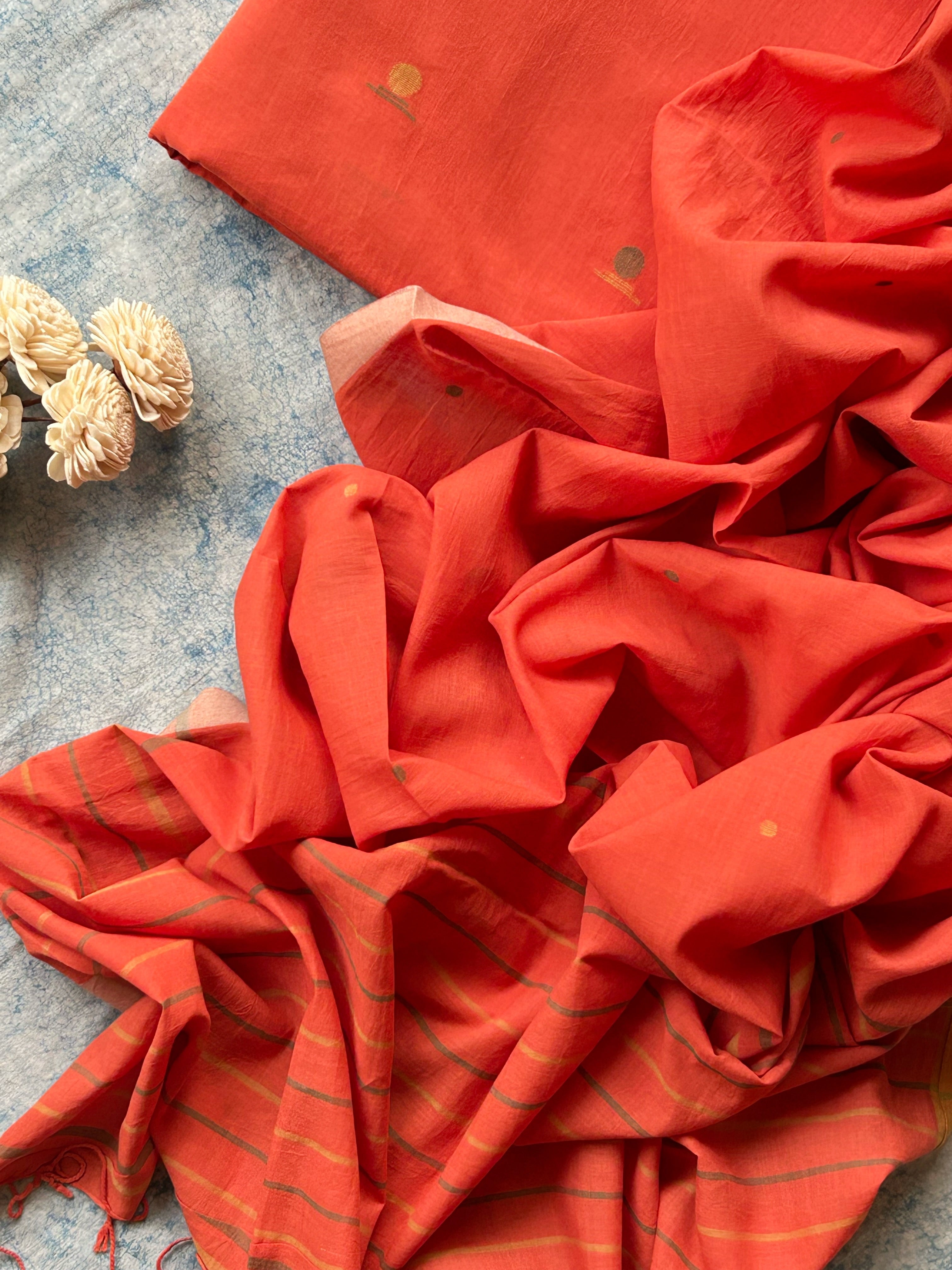 Mayukha - Handwoven Bengal Jamdani Kurta Dupatta set