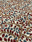Pedana Hand Block Printed Kalamkari Natural Dyed Cotton Fabric Kurta - Ivory