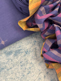 Blue Daisy 2 - Handwoven Bengal Jamdani Kurta Dupatta set