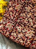 Pedana Hand Block Printed Kalamkari Natural Dyed Cotton Fabric Kurta