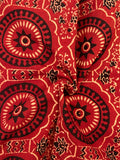 Handblock Printed Ajrakh Cotton - Madder Red (1m)
